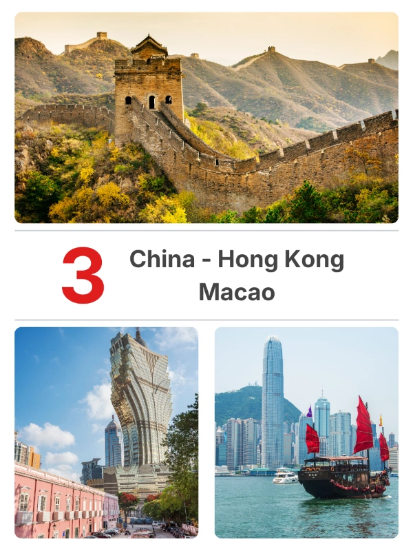 eSIM Trung Quốc, Hồng Kông & Ma Cao